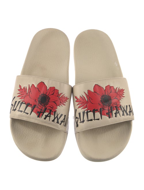 Gucci Leather Printed Slides