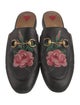 Gucci Flora Print Leather Mules