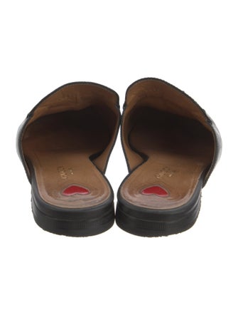 Gucci Flora Print Leather Mules