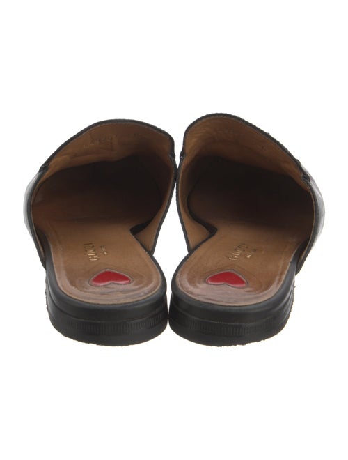 Gucci Flora Print Leather Mules