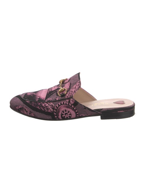 Gucci 1955 Horsebit Accent Satin Mules