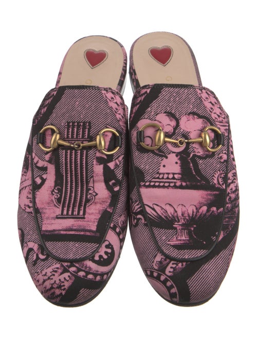 Gucci 1955 Horsebit Accent Satin Mules