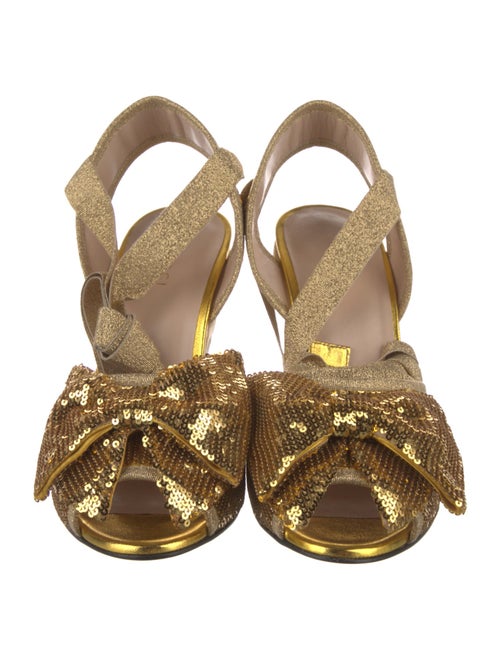 Gucci Sequins Bow Accents Espadrilles