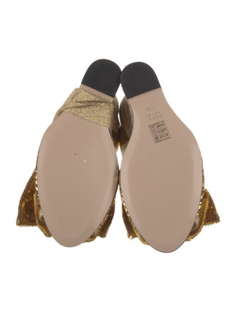 Gucci Sequins Bow Accents Espadrilles