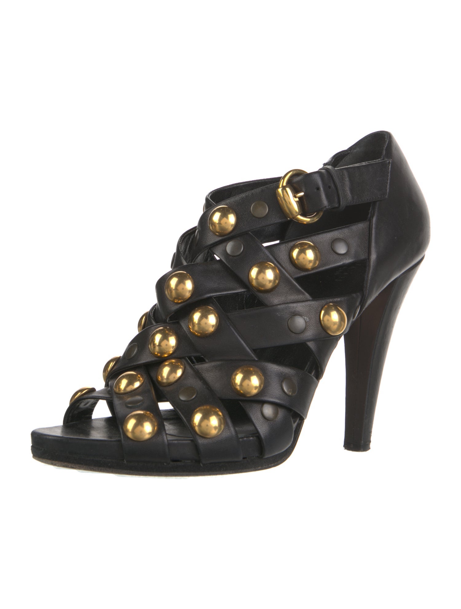 Gucci Leather Studded Accents Sandals