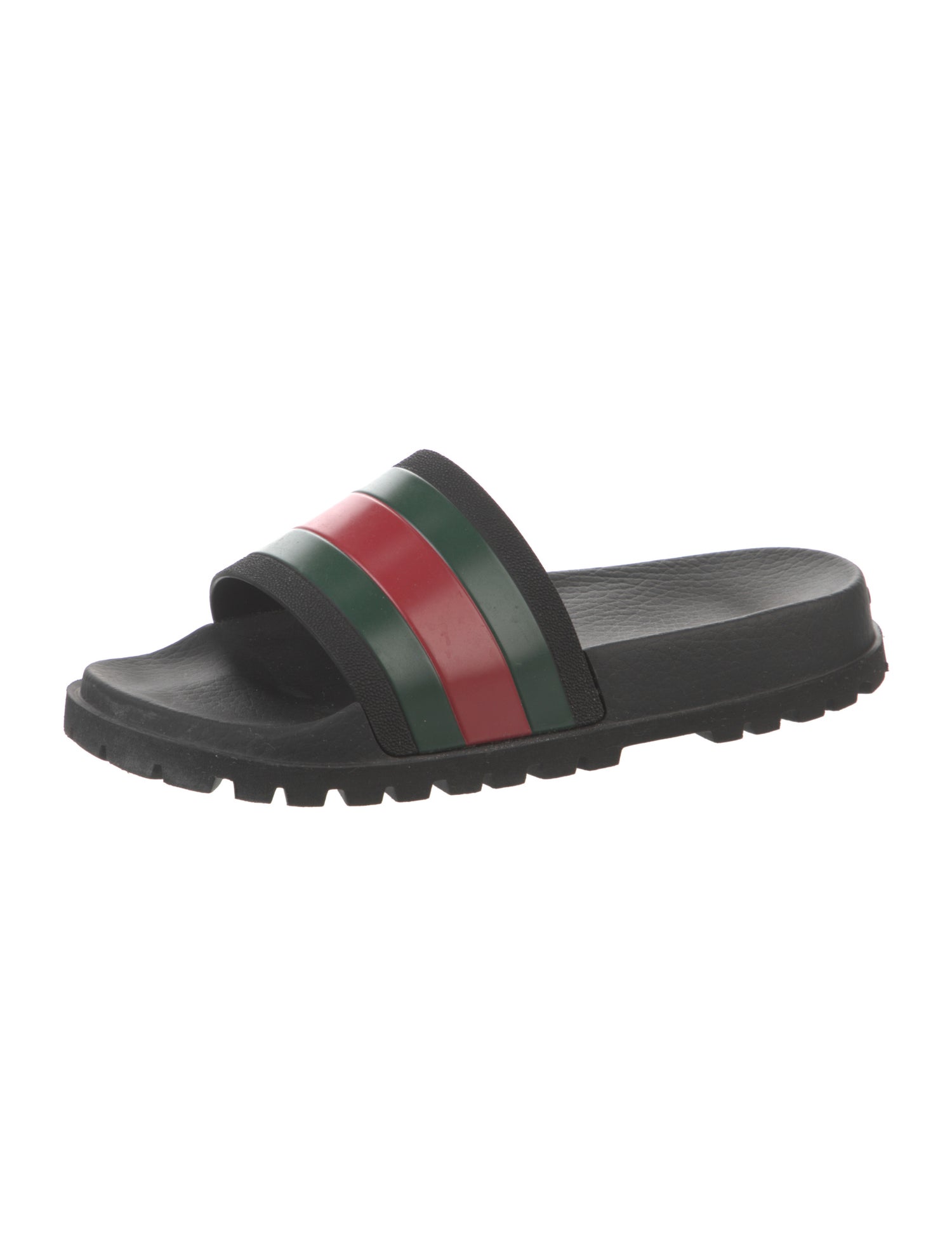 Gucci Rubber Colorblock Pattern Slides