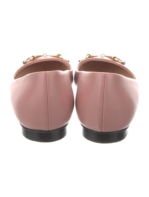Gucci Horsebit Accent Leather Ballet Flats