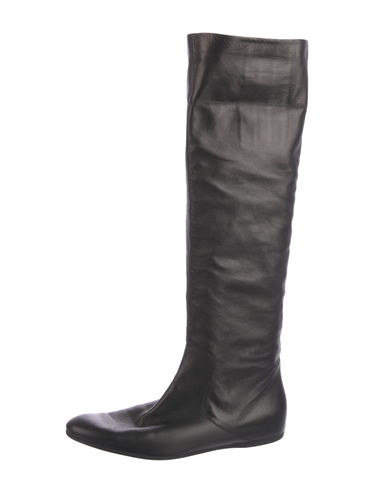 Gucci Bamboo Accent Leather Riding Boots