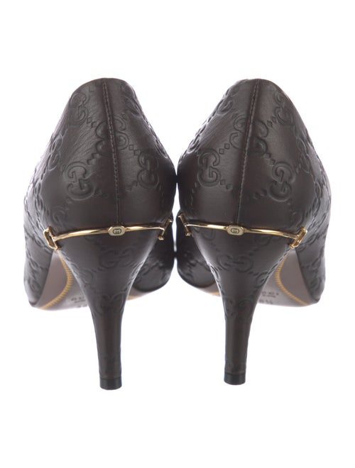 Gucci Horsebit Accent Leather Pumps