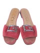 Gucci Velvet Crystal Embellishments Slides