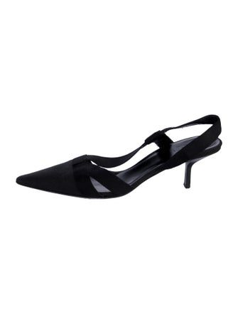 Gucci Canvas Slingback Pumps