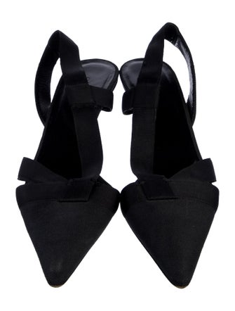 Gucci Canvas Slingback Pumps