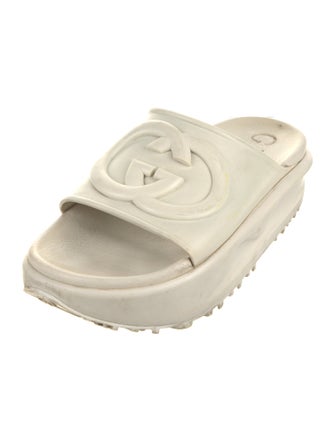 Gucci Interlocking G Logo Rubber Slides