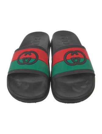 Gucci Web Accent Rubber Slides