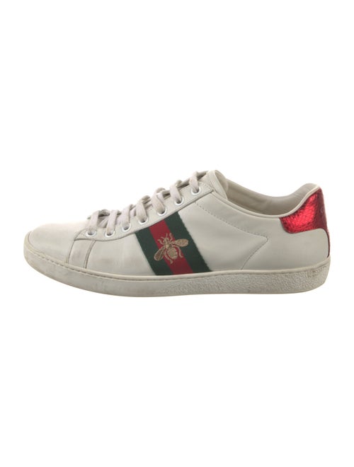 Gucci Web Accent Leather Sneakers