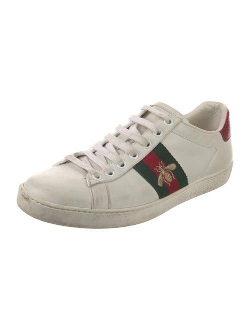 Gucci Web Accent Leather Sneakers