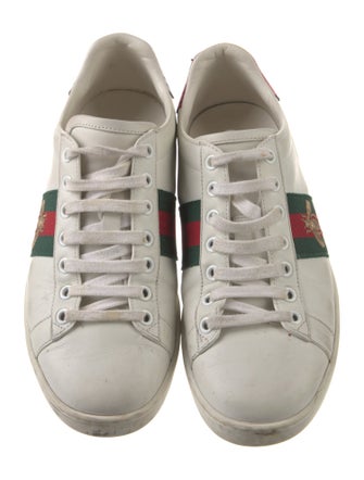 Gucci Web Accent Leather Sneakers