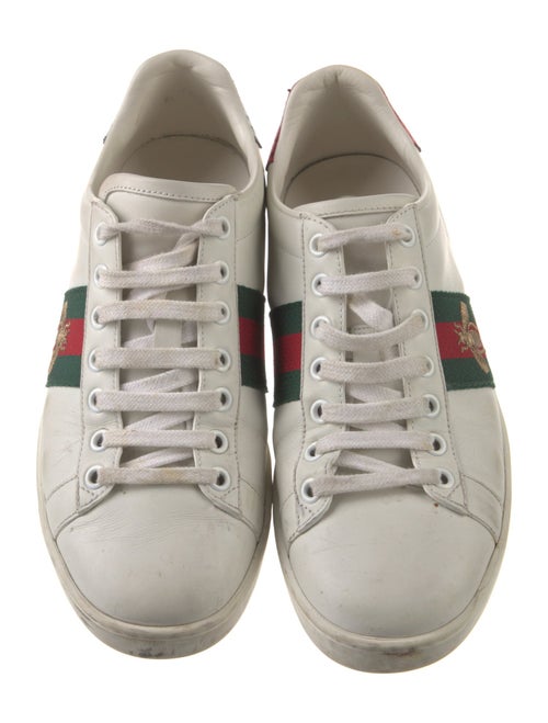 Gucci Web Accent Leather Sneakers