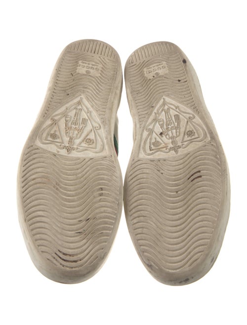 Gucci Web Accent Leather Sneakers