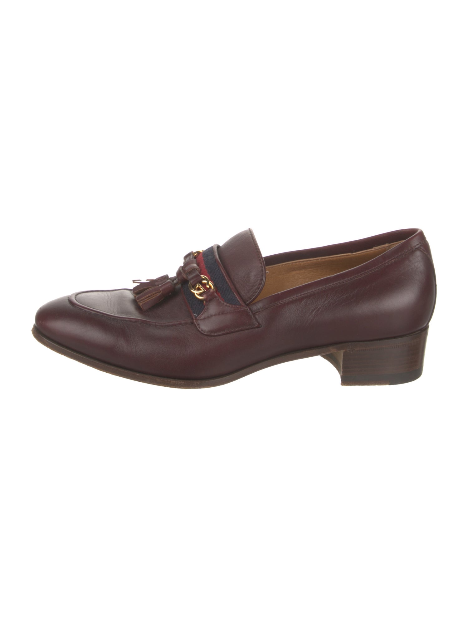 Gucci Interlocking G Logo Leather Loafers