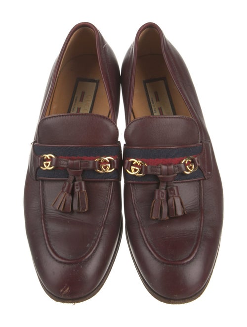 Gucci Interlocking G Logo Leather Loafers
