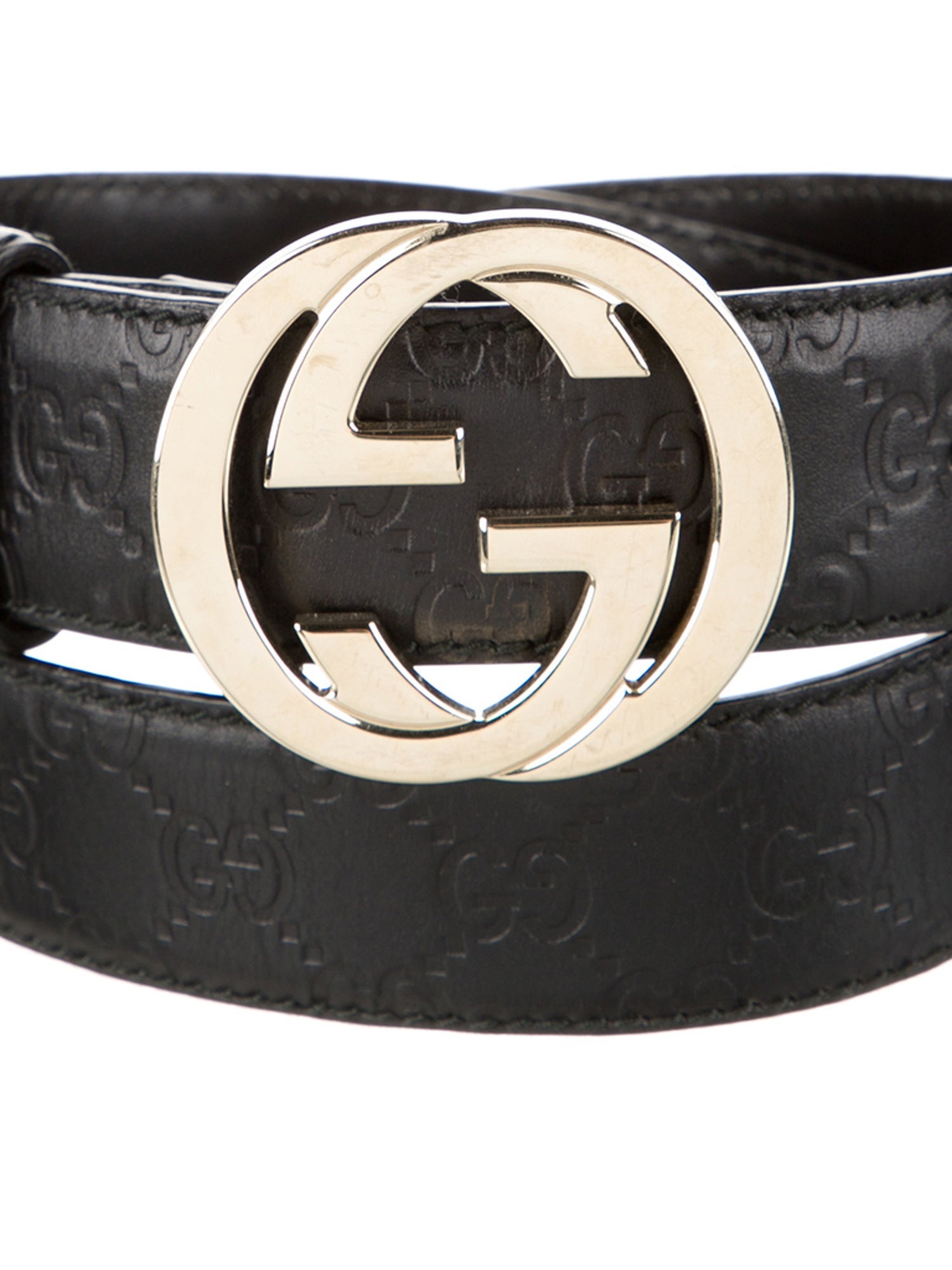 Gucci Interlocking G Logo Leather Belt