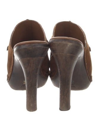 Gucci Horsebit Accent Suede Mules