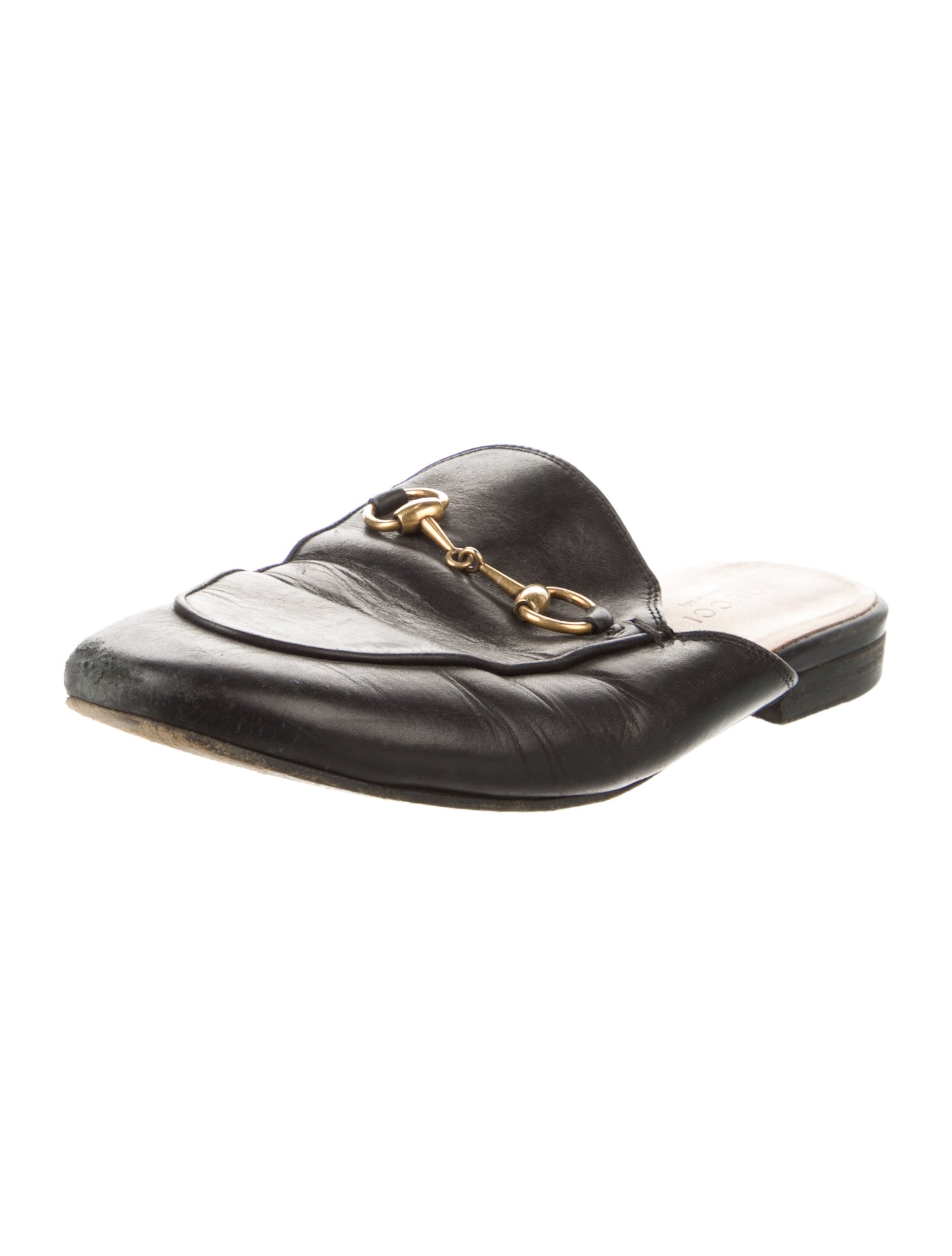 Gucci Horsebit Accent Leather Mules
