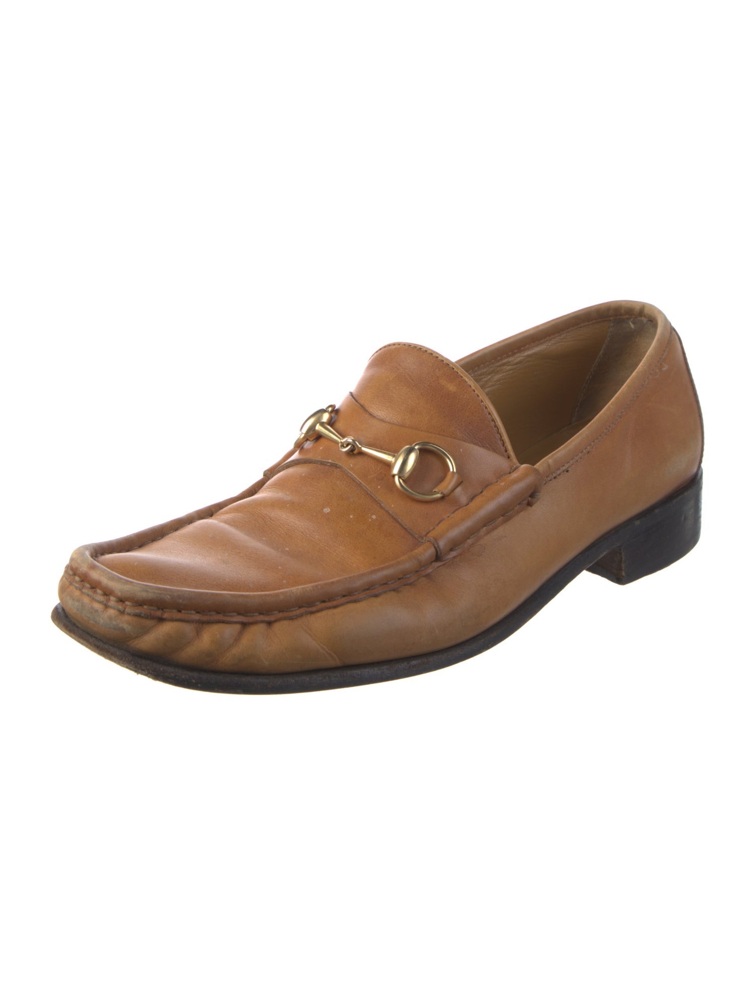 Gucci Horsebit Accent Leather Dress Loafers