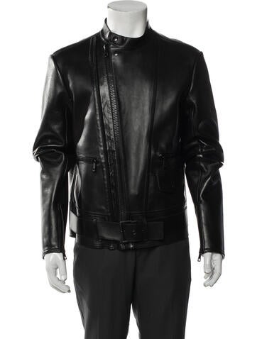 Gucci Outerwear Leather Moto Jacket Us40, It50 | L