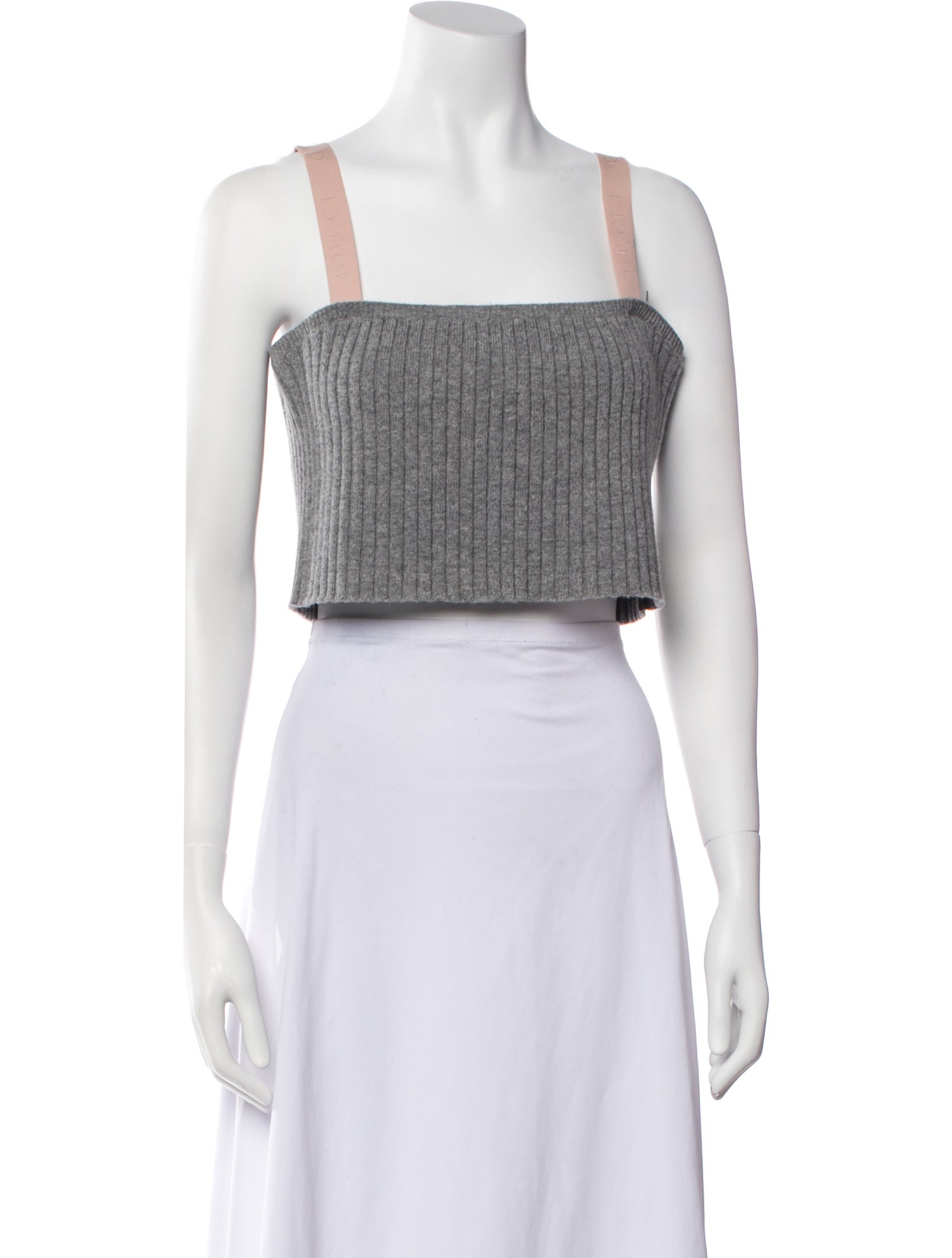 Gucci Wool Square Neckline Crop Top