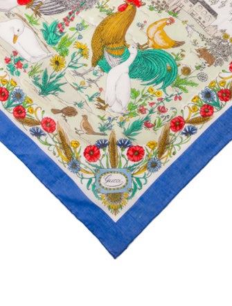 Gucci Flora Print Scarf