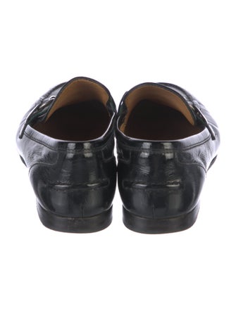 Gucci Web Accent Patent Leather Loafers