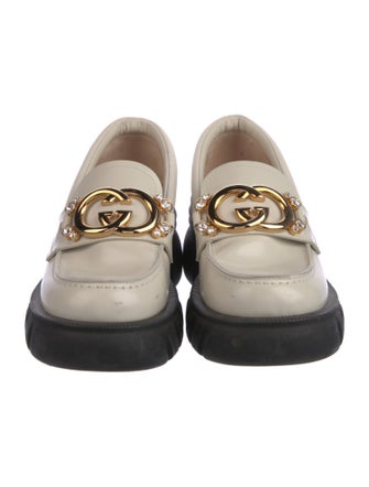 Gucci Interlocking G Logo Leather Loafers