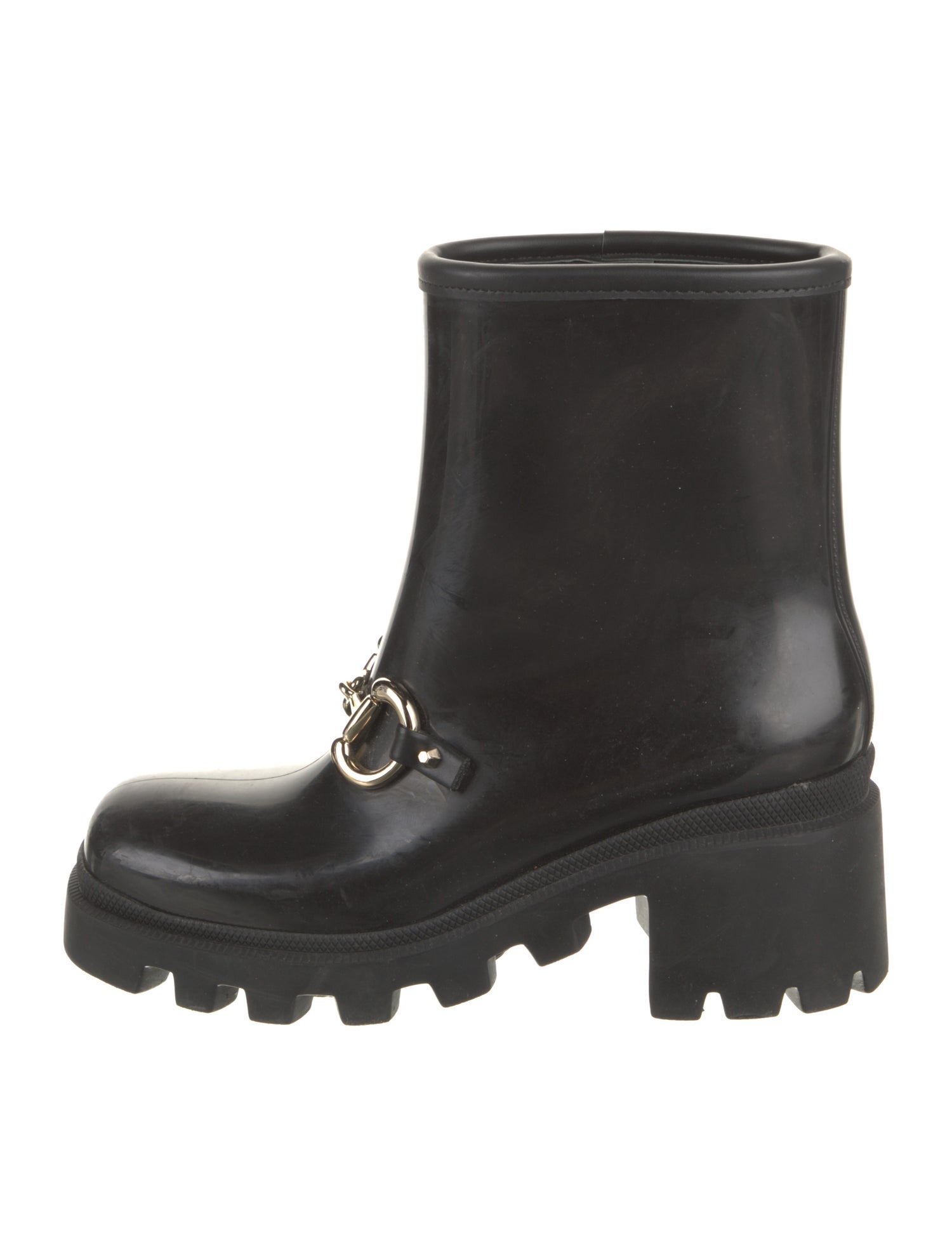 Gucci Horsebit Accent Rubber Rain Boots