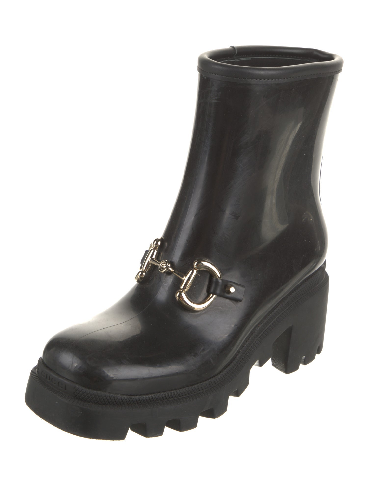 Gucci Horsebit Accent Rubber Rain Boots