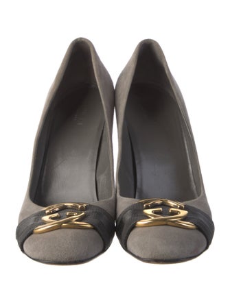 Gucci Interlocking G Logo Suede Pumps