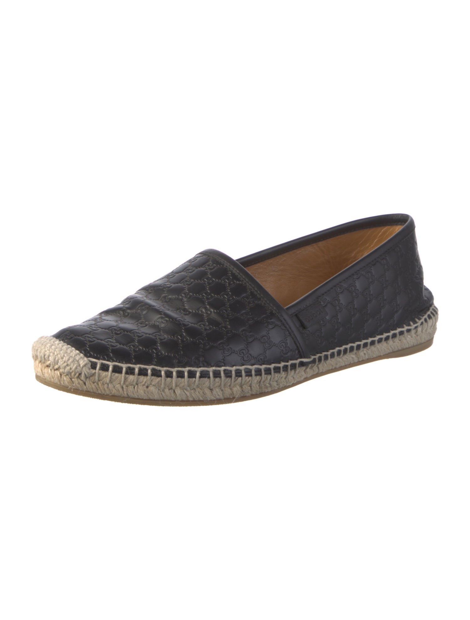 Gucci Leather Animal Print Espadrilles