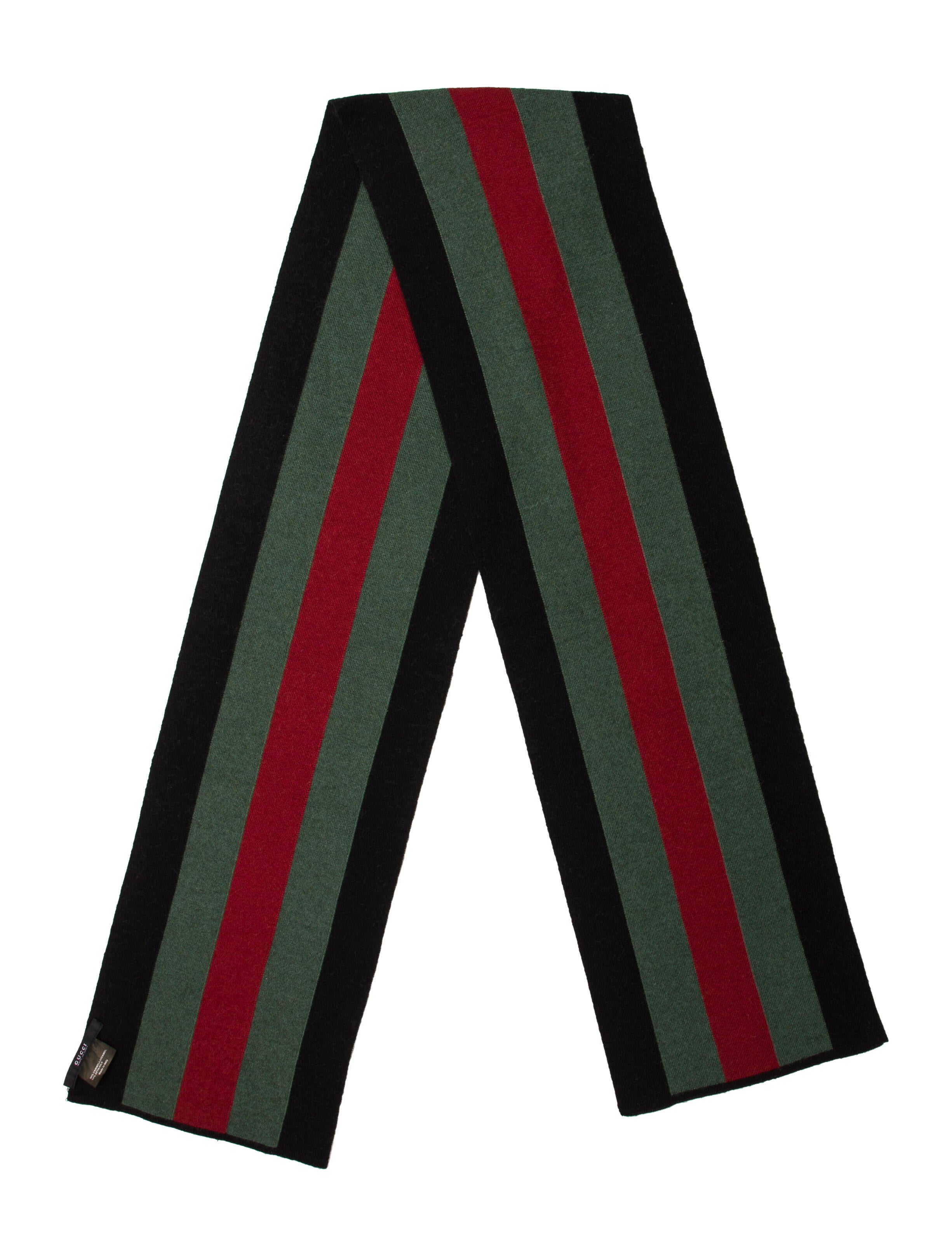 Gucci Web Accent Striped Scarf