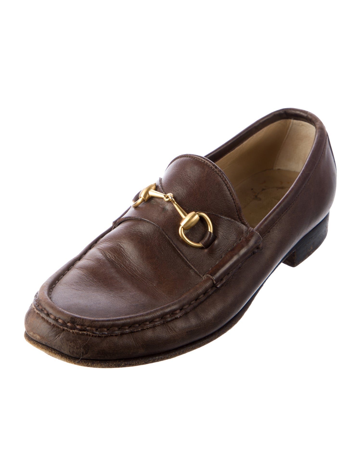 Gucci Horsebit Accent Leather Loafers