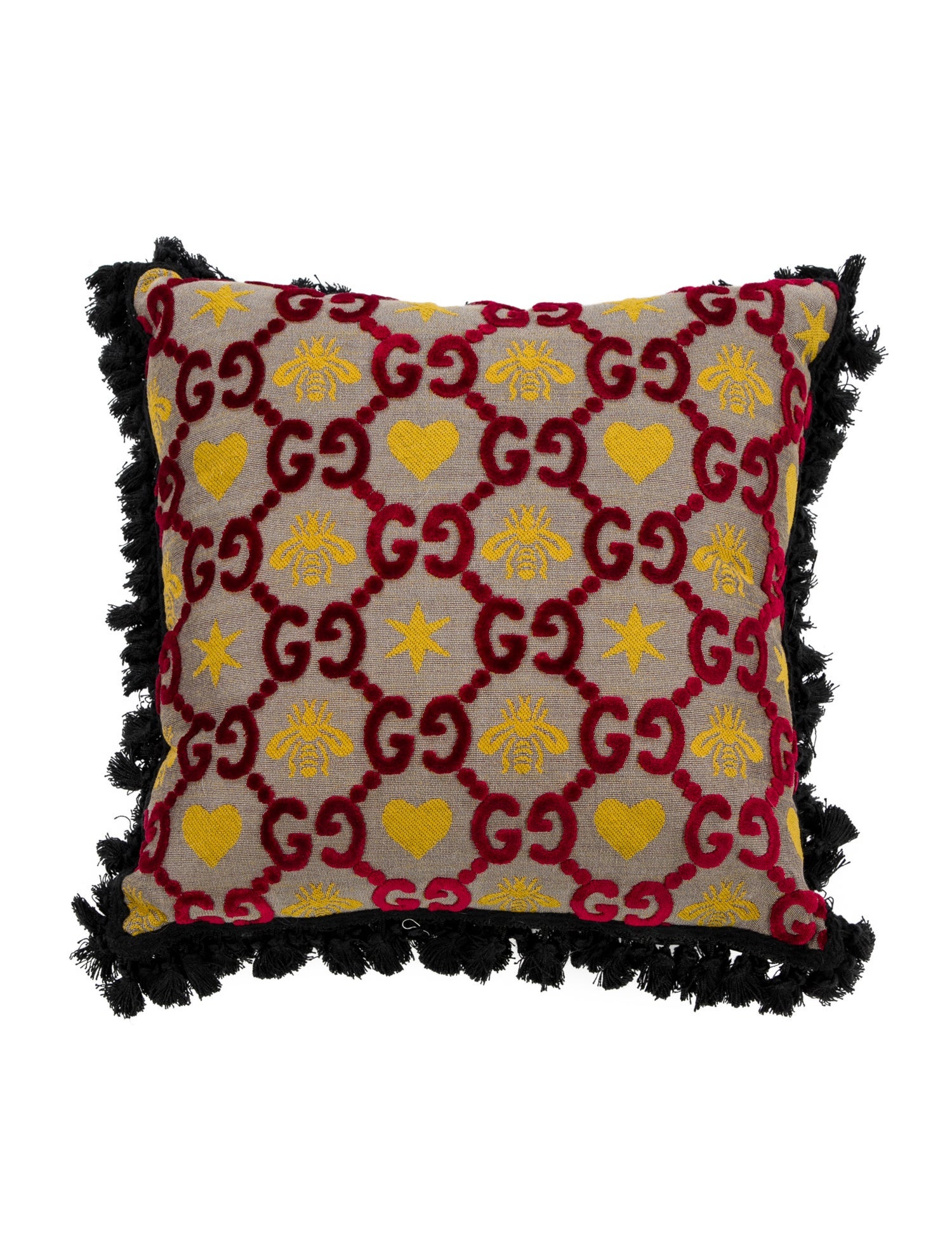 Gucci GG Jacquard Bee Throw Pillow