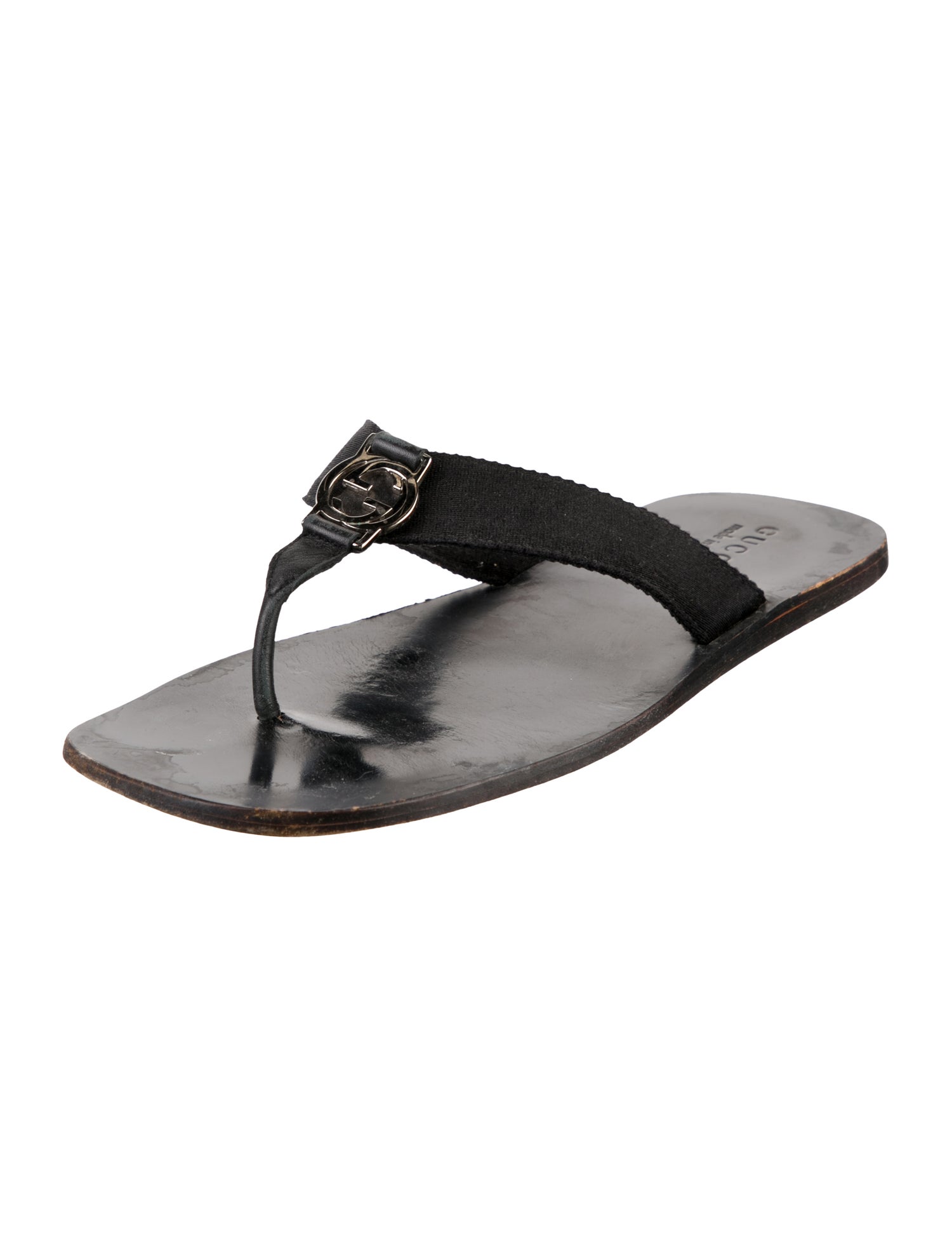 Gucci Interlocking G Logo Nylon Flip Flops