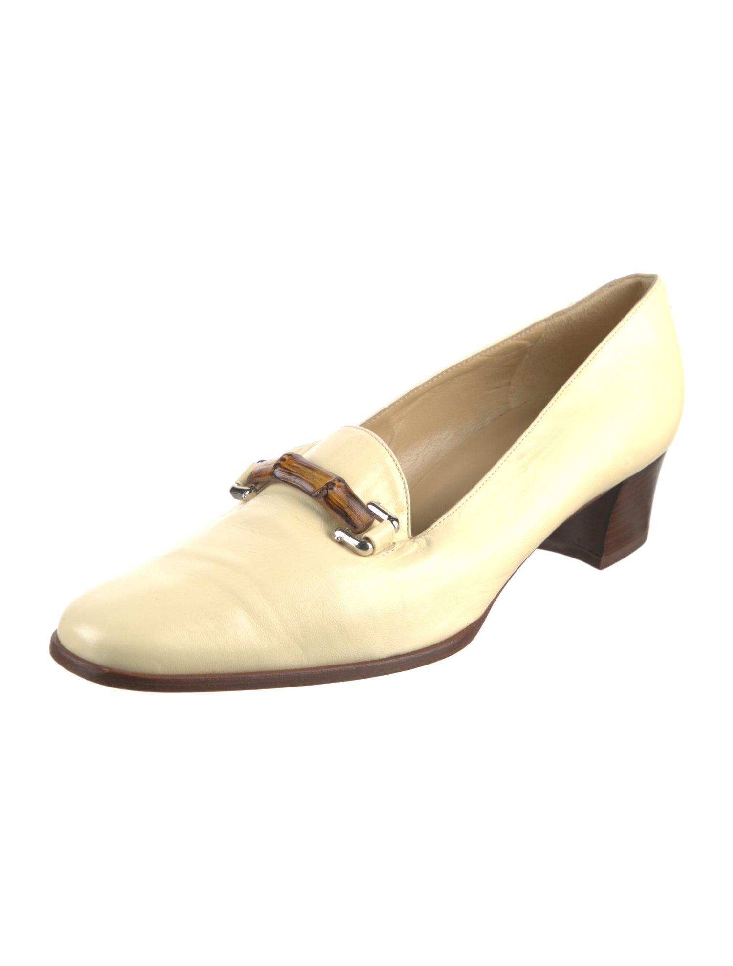 Gucci Horsebit Accent Leather Pumps