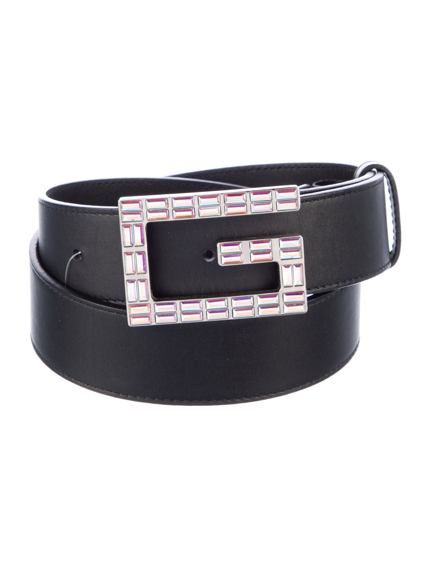 Gucci Leather Crystal Embellishments Belt Kit