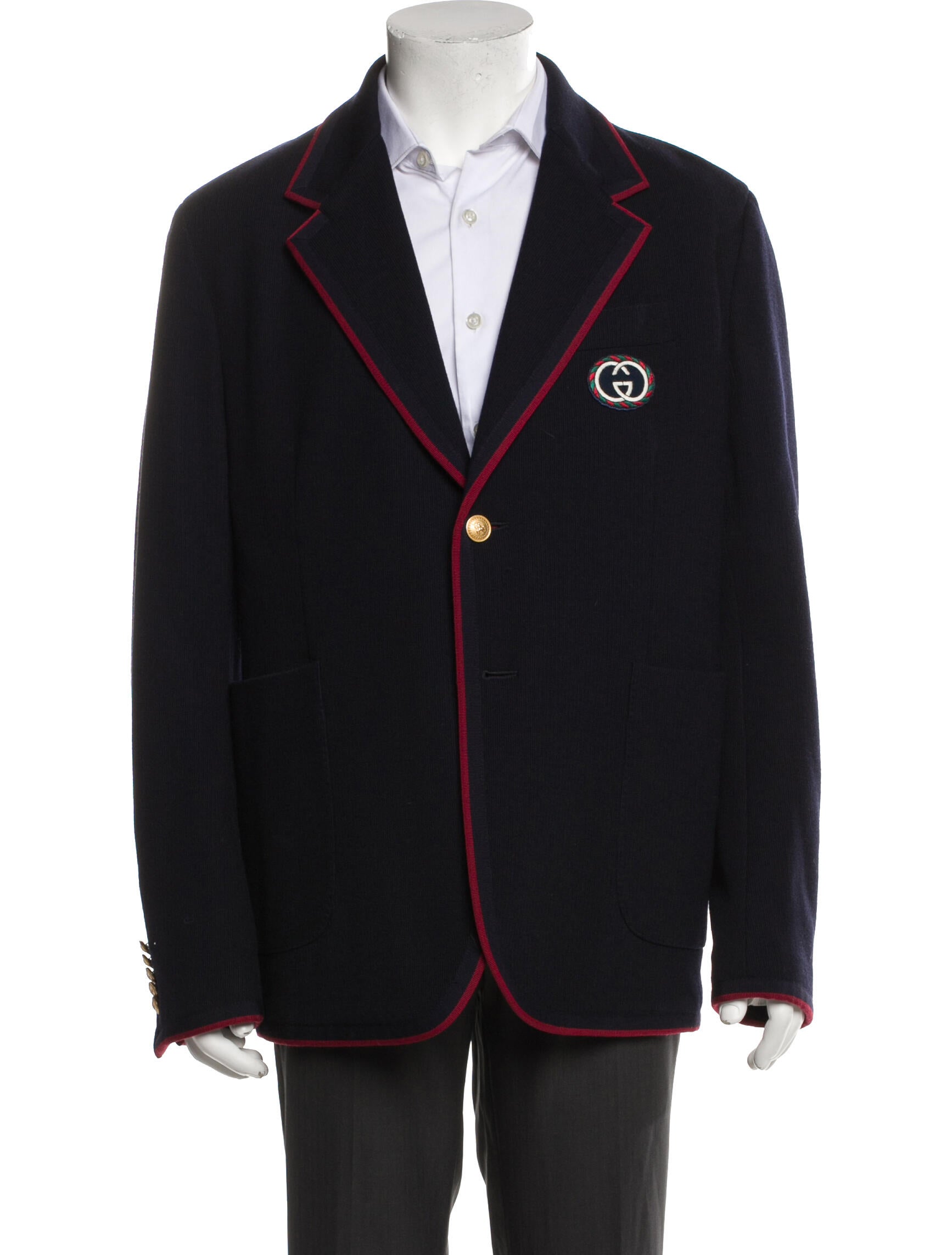 Gucci Interlocking G Logo Wool Blazer