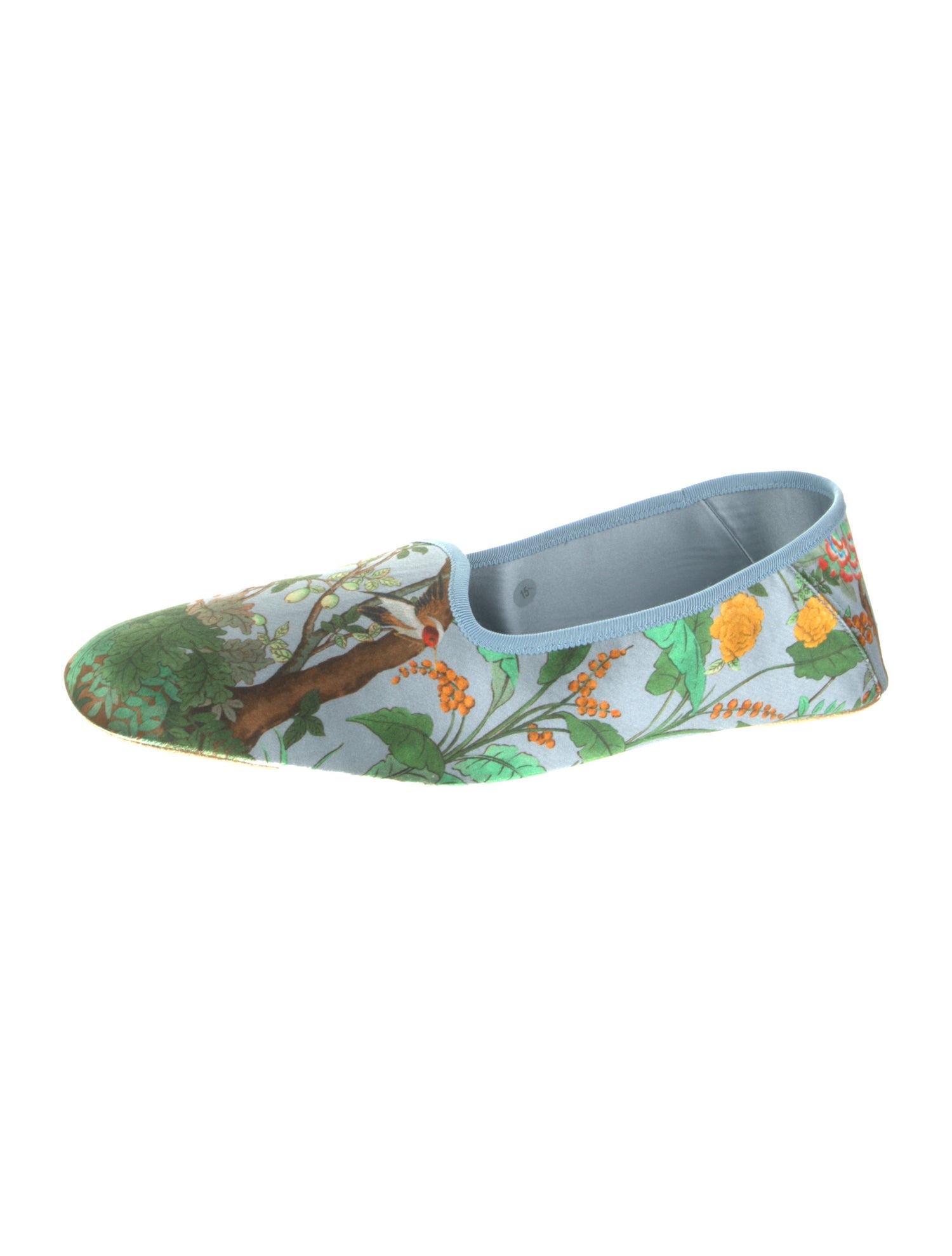 Gucci Tian Print Satin Loafers
