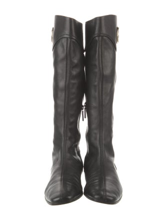 Gucci Interlocking G Logo Leather Riding Boots