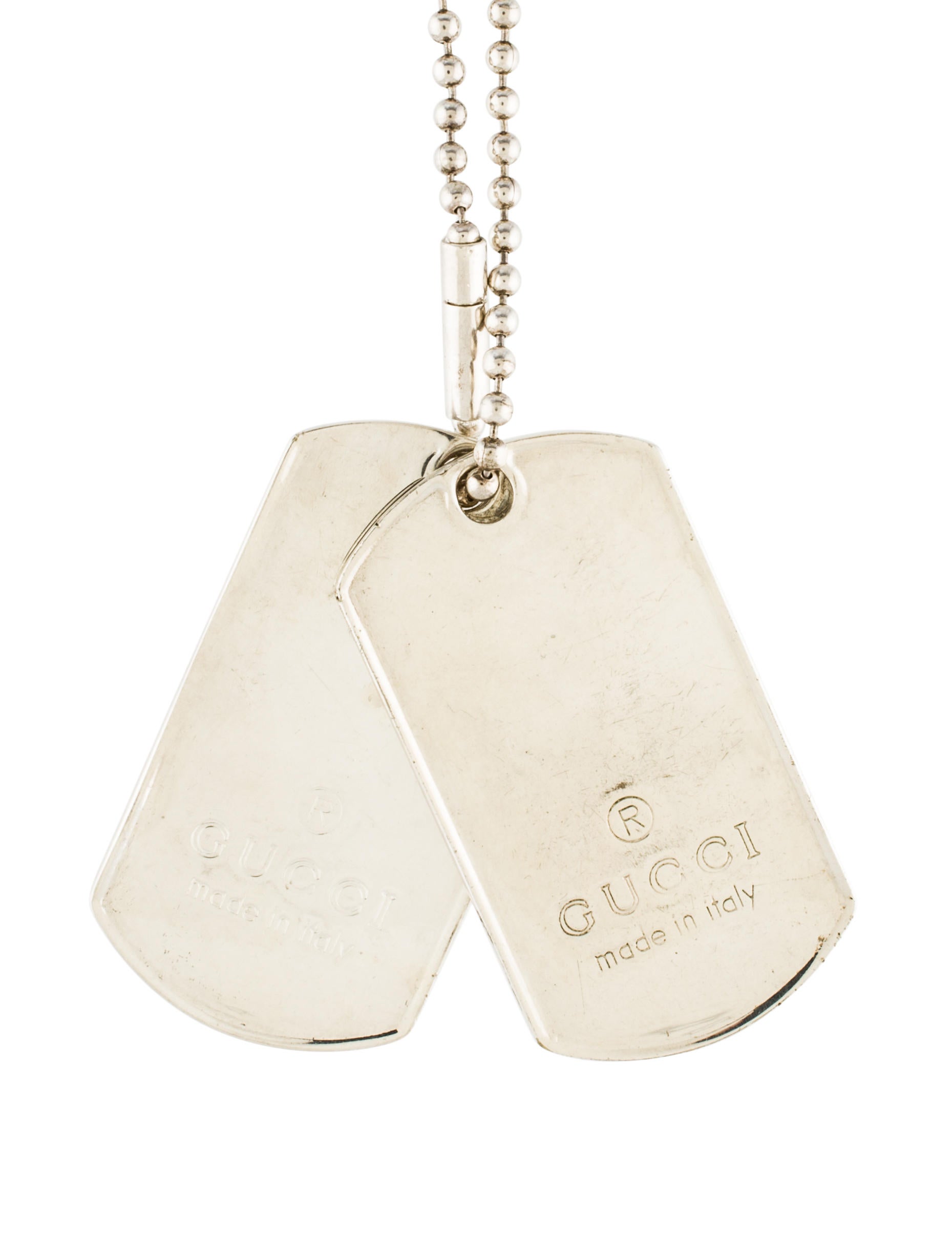 Gucci Double Dog Tag Pendant Necklace Necklaces GUC181153 The RealReal
