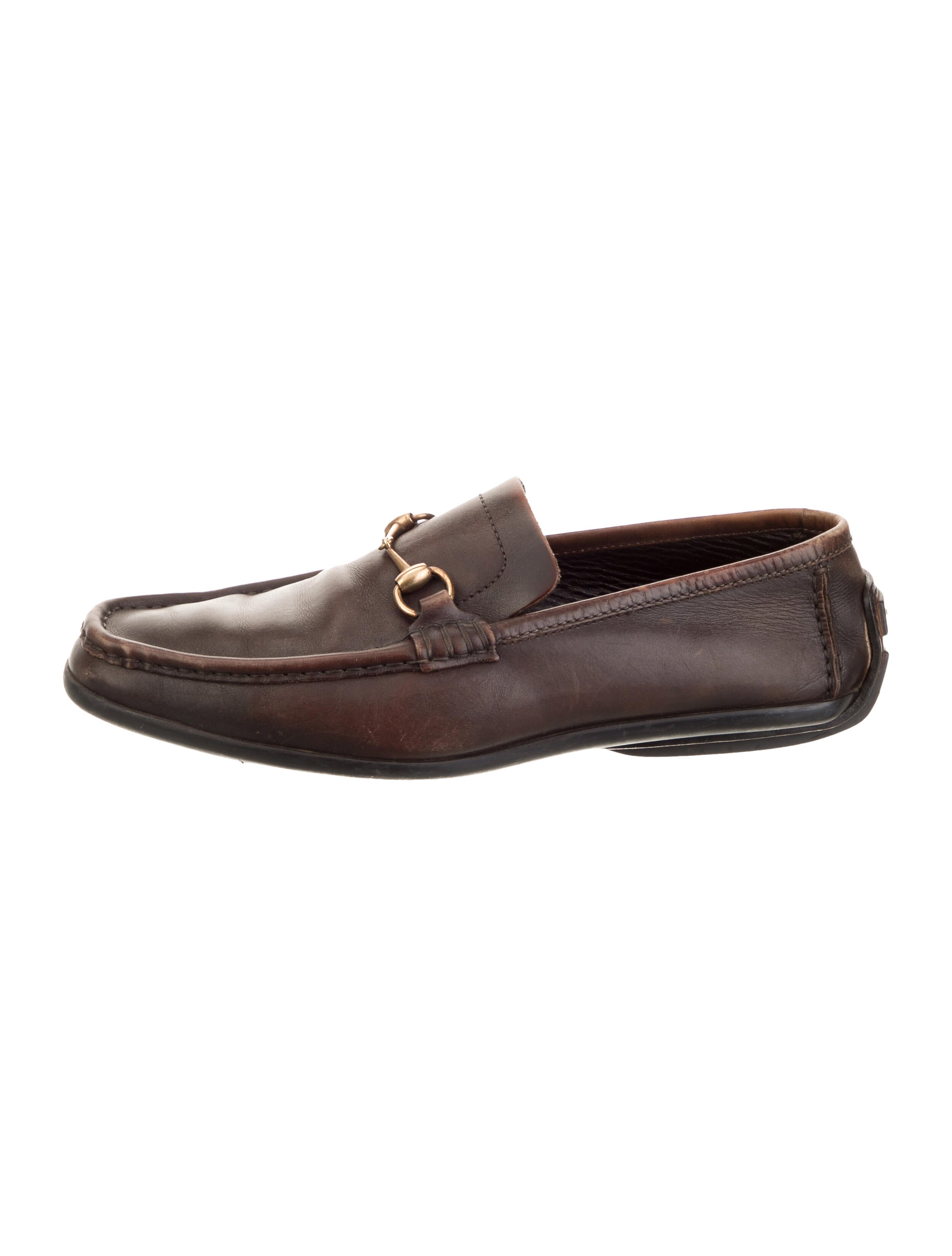 Gucci Horsebit Accent Leather Dress Loafers