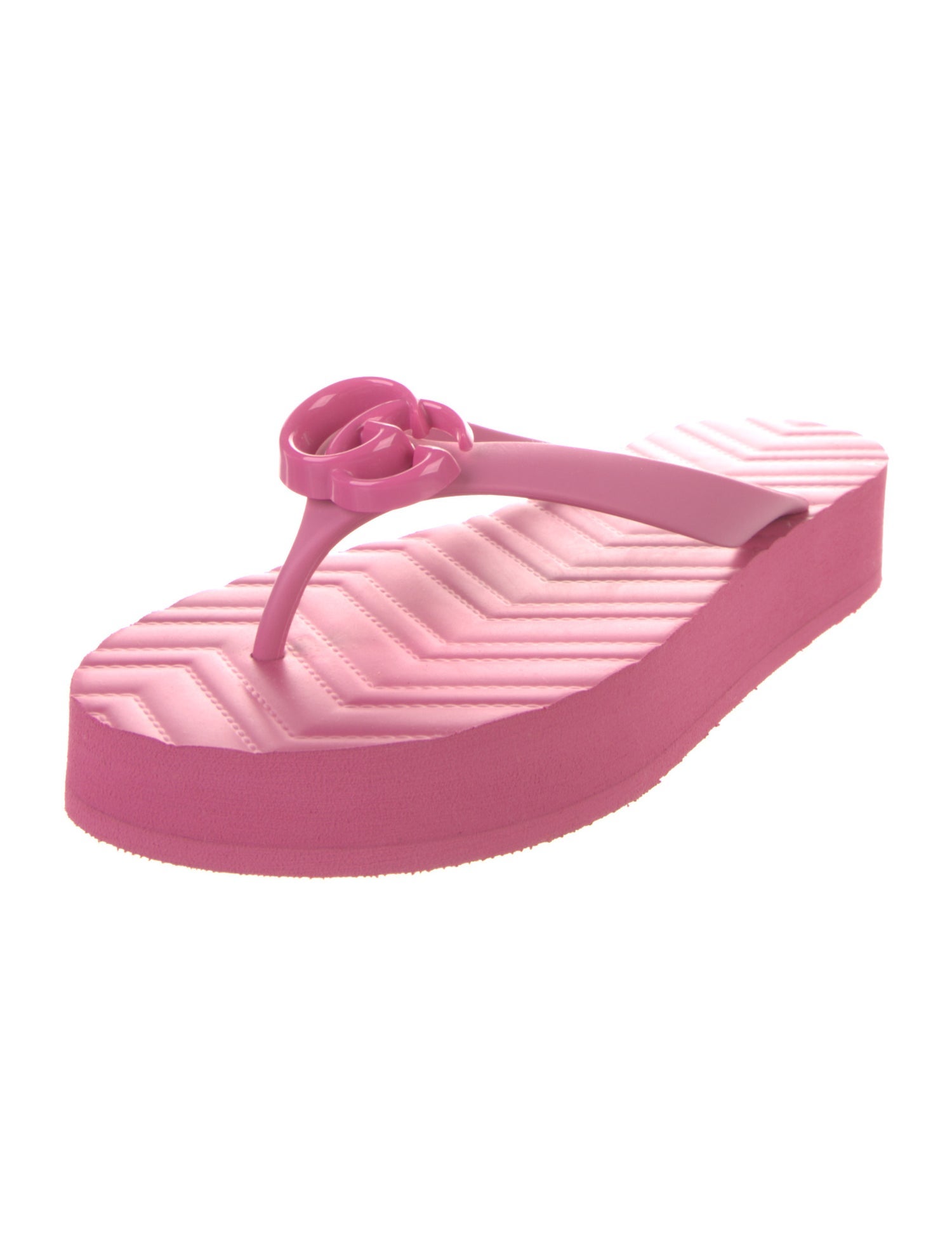 Gucci GG Signature Rubber Flip Flops